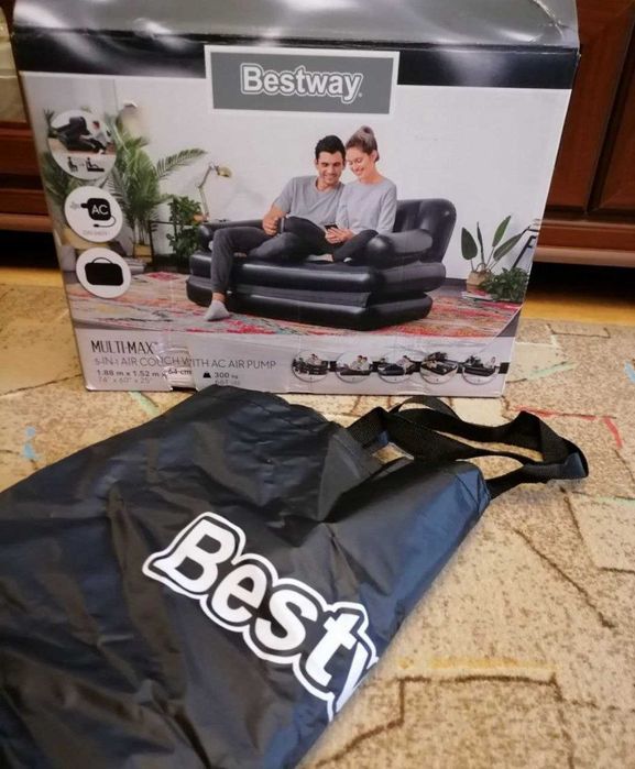 Надувний двоспальний диван, двох спальний розкладний диван, диван
