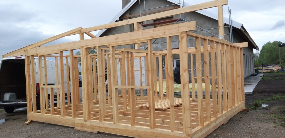Domek drewniany 35m3 konstrukcja  2szt