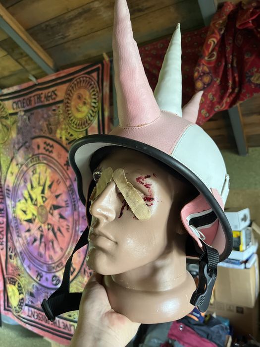 Шолом шлем каска панк ирокез байк мото велосипед