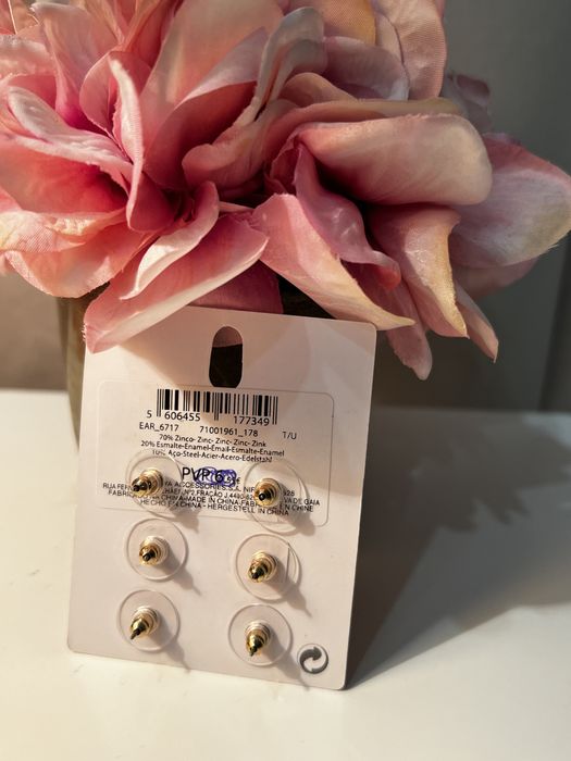 Brincos Vilanova dourado e pedra