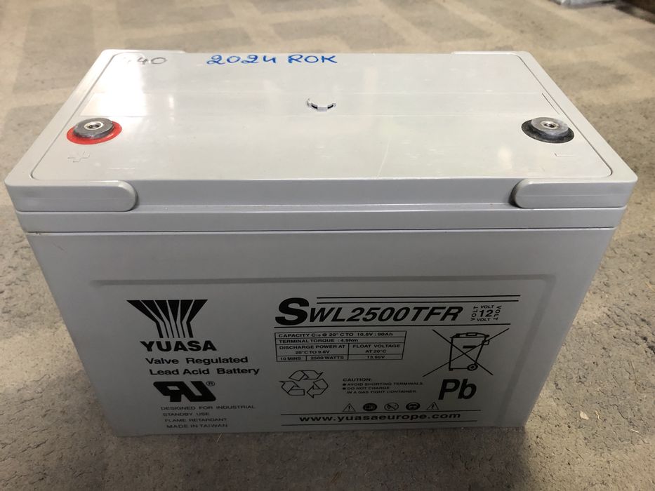 Akumulator AGM YUASA 12V 90Ah do łodzi UPS fotowoltaika