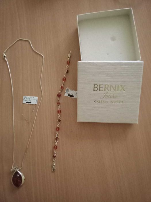 Biżuteria z bursztynem nowa z metkami