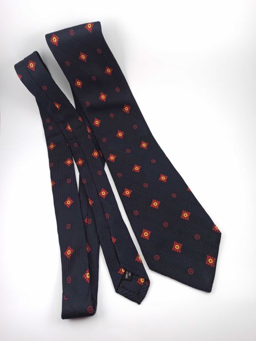 Calabrese włoski jedwabny krawat w kwiaty