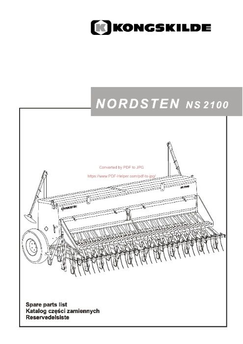 Instrukcja obsługi i kat. części siewnika Nordsten NS 2100