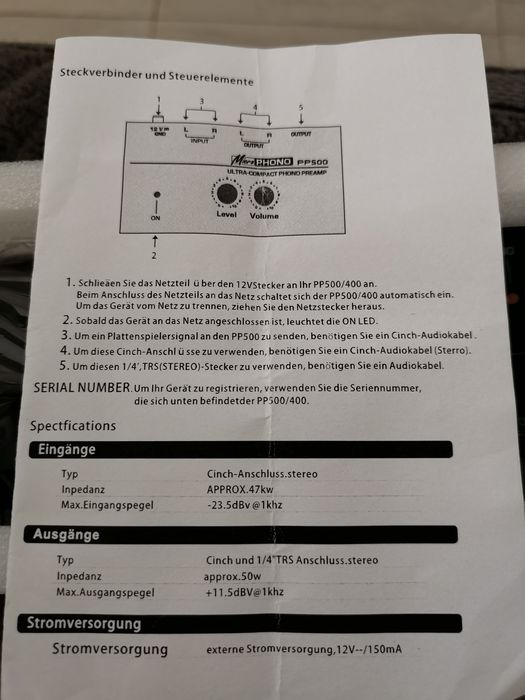 Pre-amplificador Gira Discos