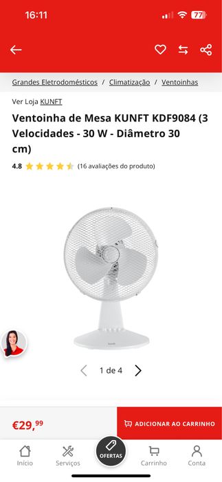 Ventoinha 3 velocidades