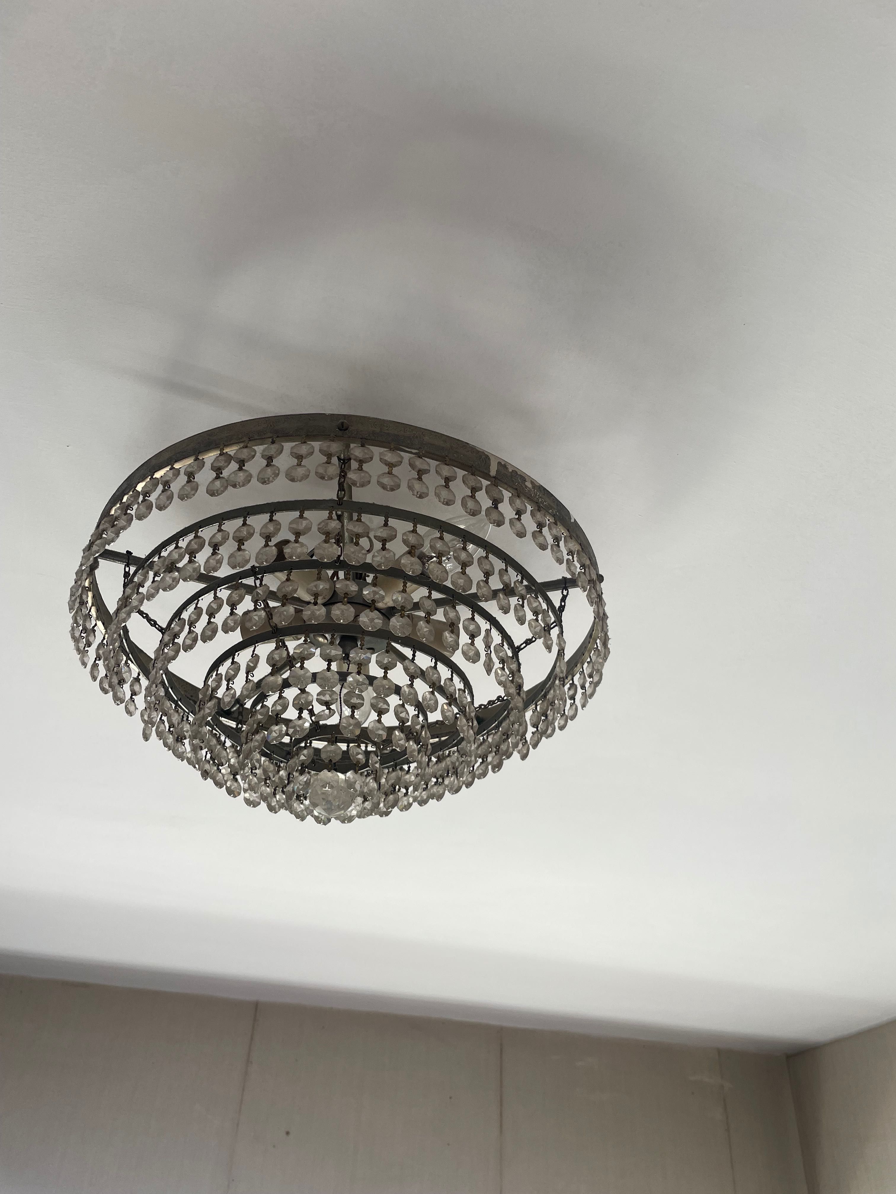 3 lustres, de cristal