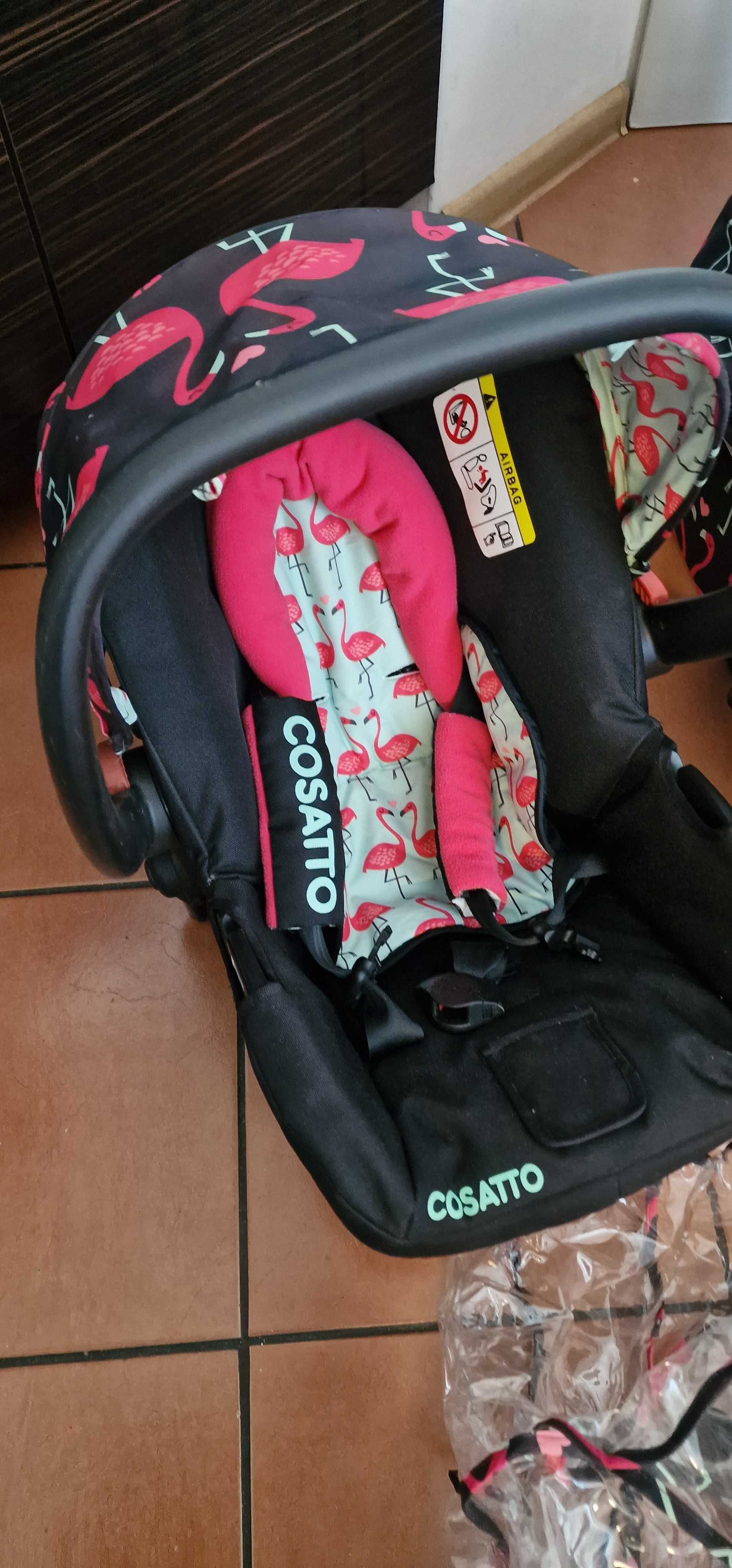 Wózek Cosatto 3w1 Flamingo + baza ISOFIX