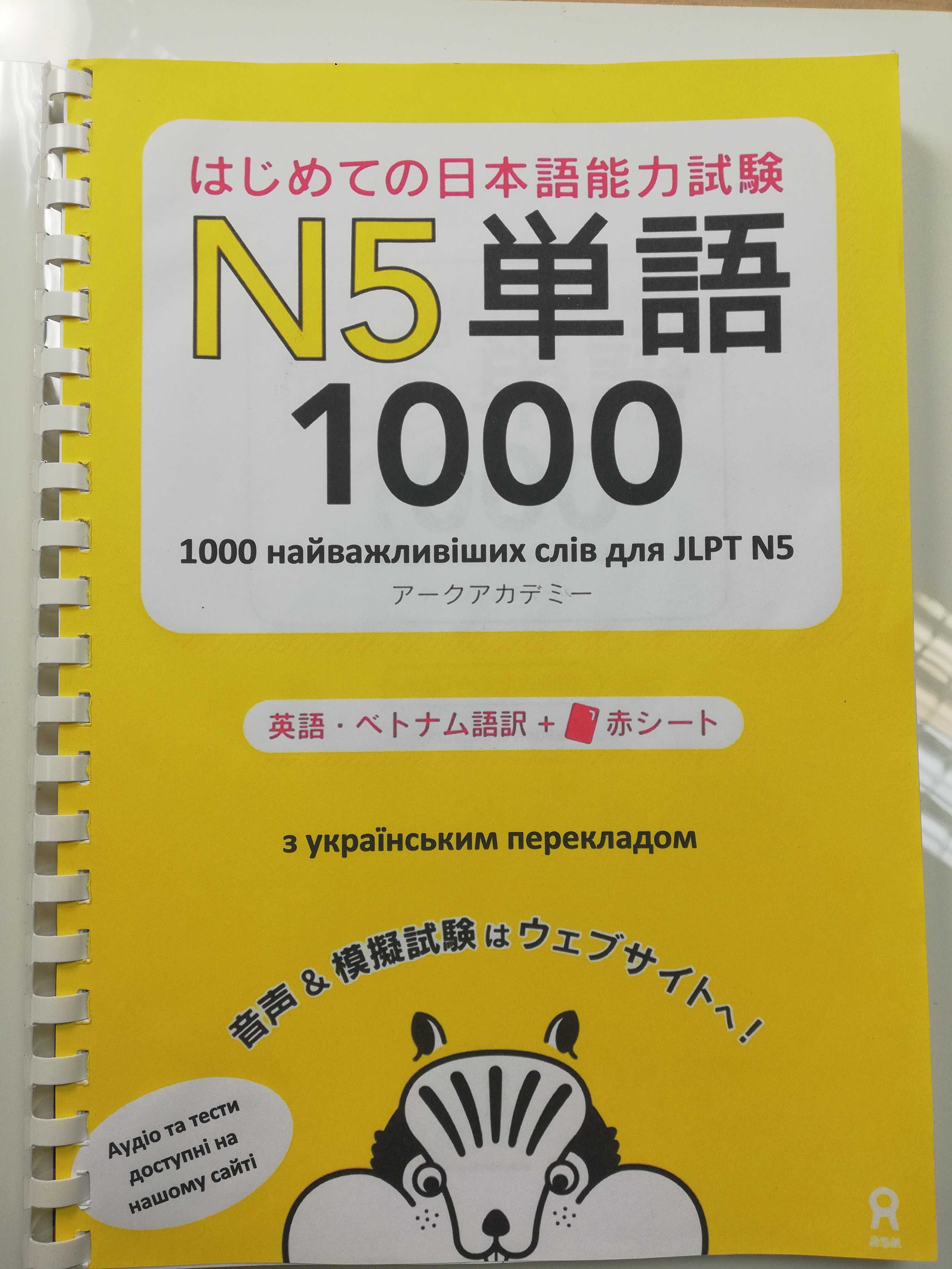 Hajimete-no nihongo JLPT N5, N4 Японська мова. Словниковий запас
