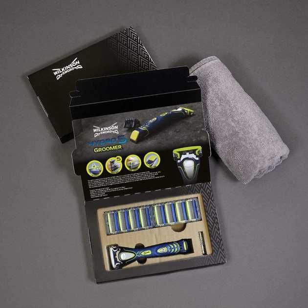 Набір Wilkinson Hydro 5 Groomer 4 в 1, (1 станок + 9 карт) чол. Є гурт