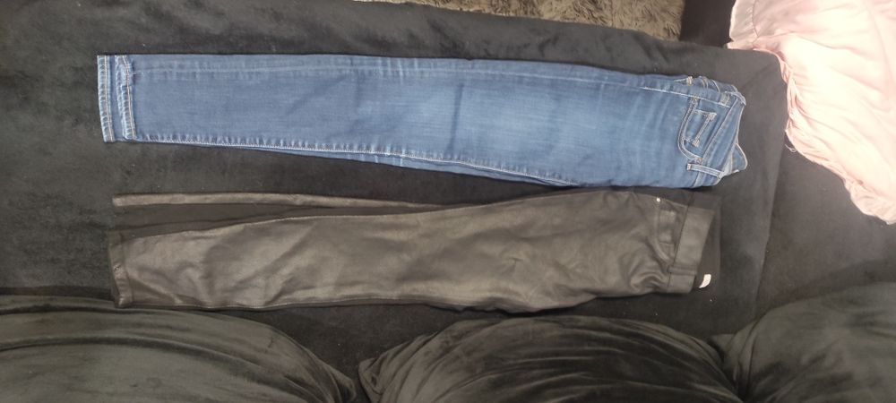 Zestaw spodni spodnie jeansy legginsy 34 XS zara esprit