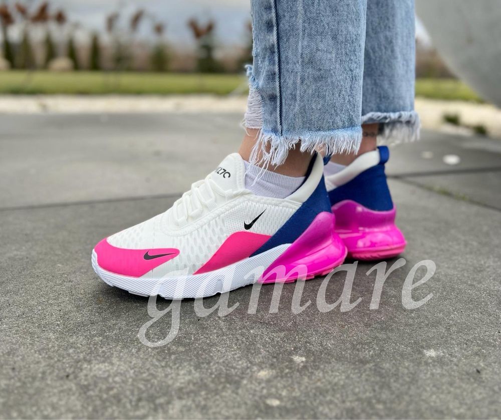 Damskie nike air max 270 biało różowo granatowe 36-41