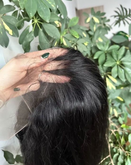 PROMOCJA czarna peruka 100% wlosy naturalne z duza iloscia mikroskory