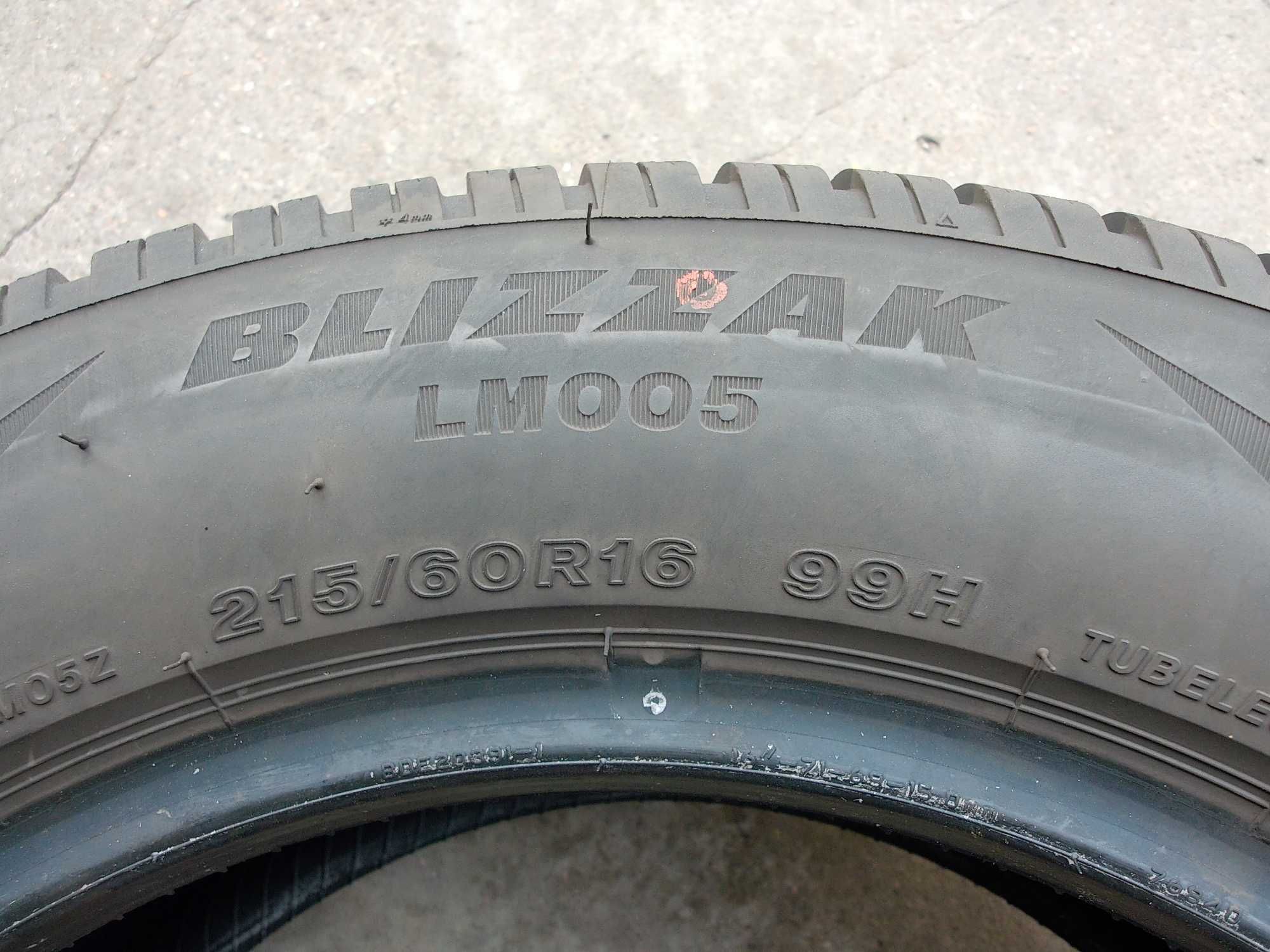 Bridgestone Blizzak LM005 215/60/16 99H z 2021r zima