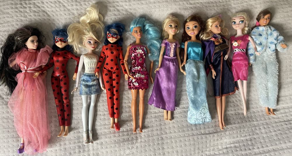 Laki Barbie i inne. Zestaw na sztuki