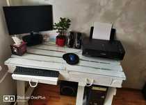 Biurko z palet handmade białe DIY + GRATIS