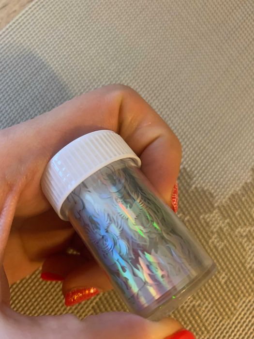 Folia transferowa do paznokci błyszcząca ogniste wzorki