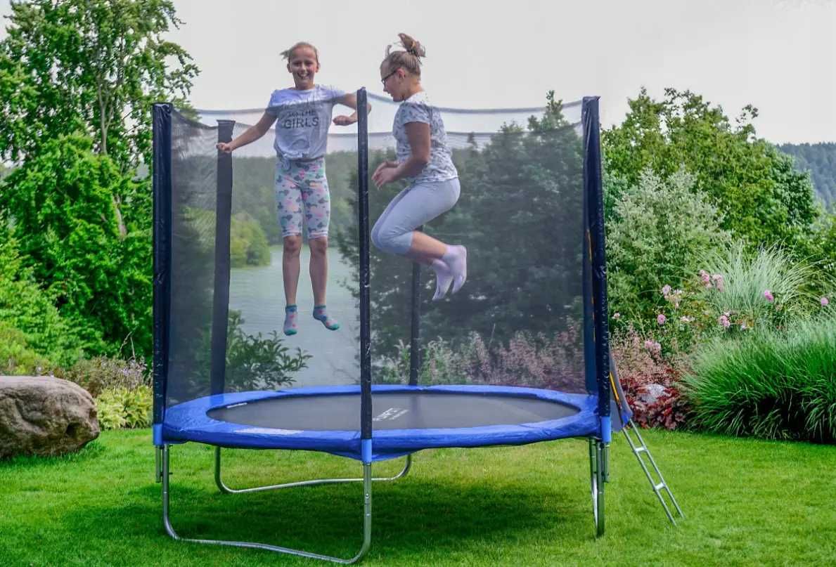‼️Акция‼️Усиленный Батут SkyJump, Fun Fit с стремянкой 252, 312 см.