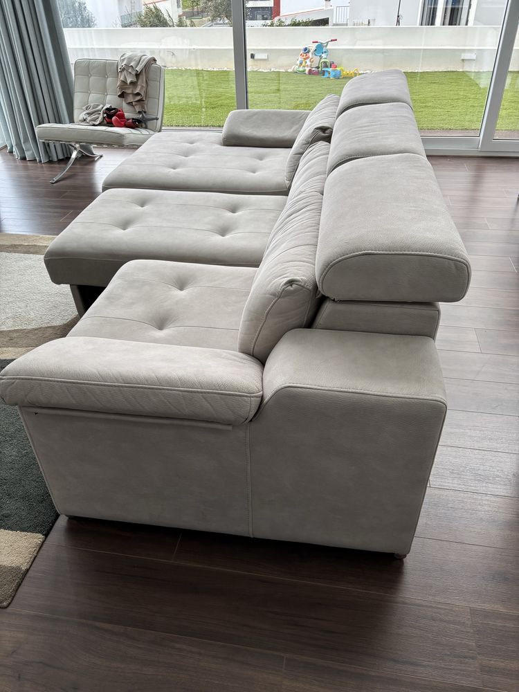 Sofa com 3 chaise longs em microfibras