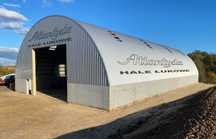 Hala Łukowa na bale stalowa 9,30x30m wiata hangar garaż konstrukcja