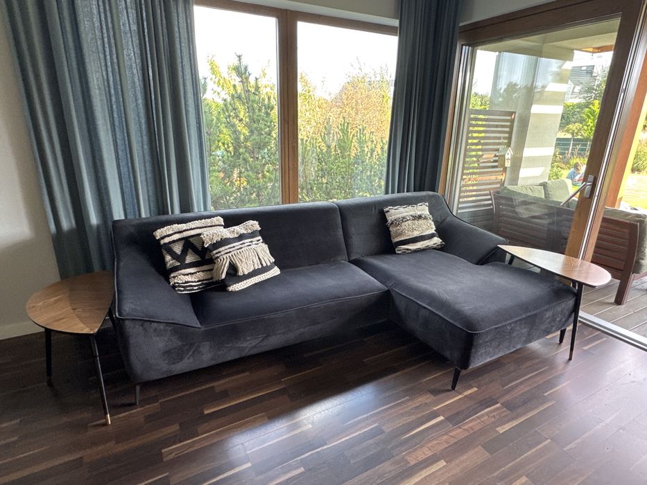 Naroznik nierozkladany  austin etap sofa czarny