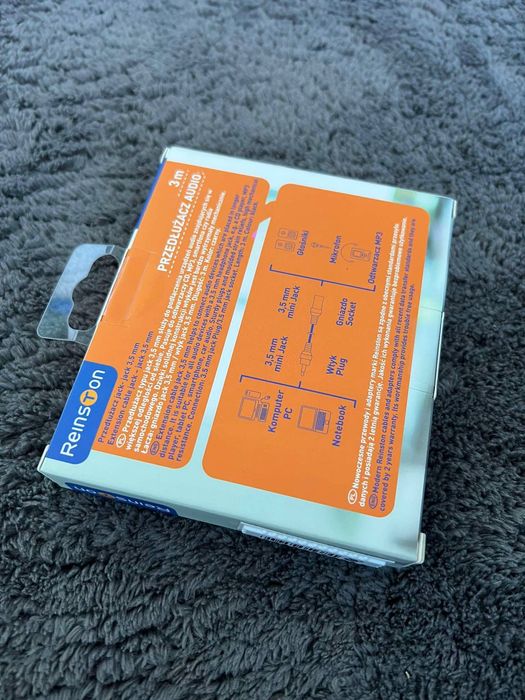 Przedłużacz Jack  - kabel analogowy - Reinston - Jack 3,5mm - 2 sztuki