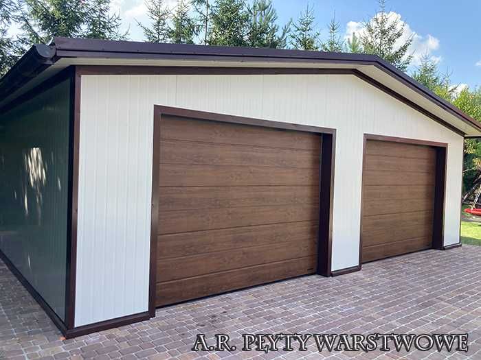 Garaż z płyty warstwowej, garaż ocieplany, garaż przemysłowy EPS PIR