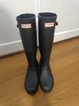 Kalosze Hunter 38 tall wysokie czarne mat - jak nowe