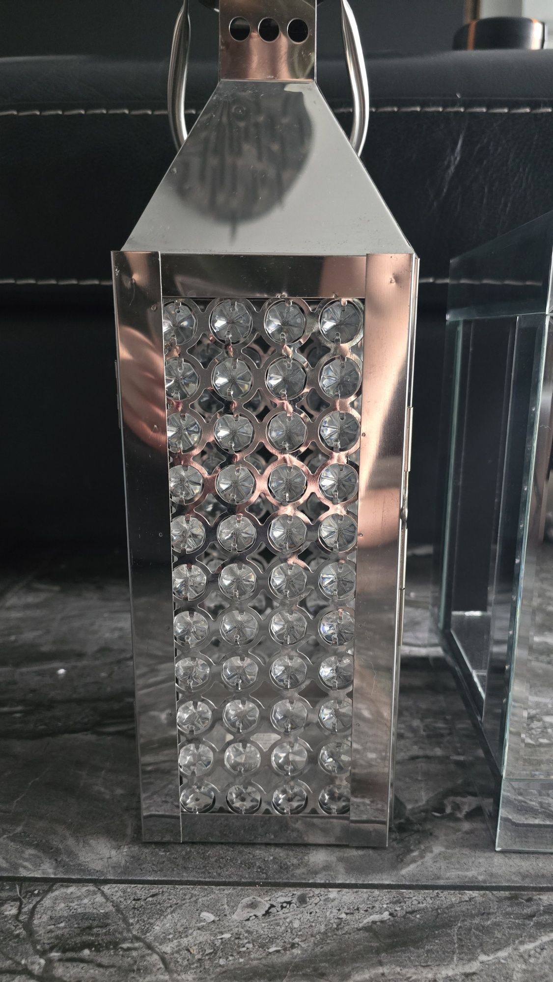 Dwa lampiony Glamour Home&You  lustrzane