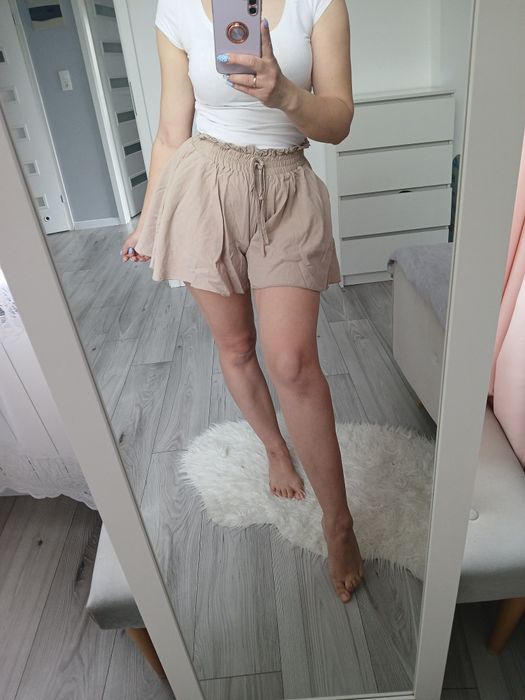 Beżowe spódnicospodenki Shein M hit