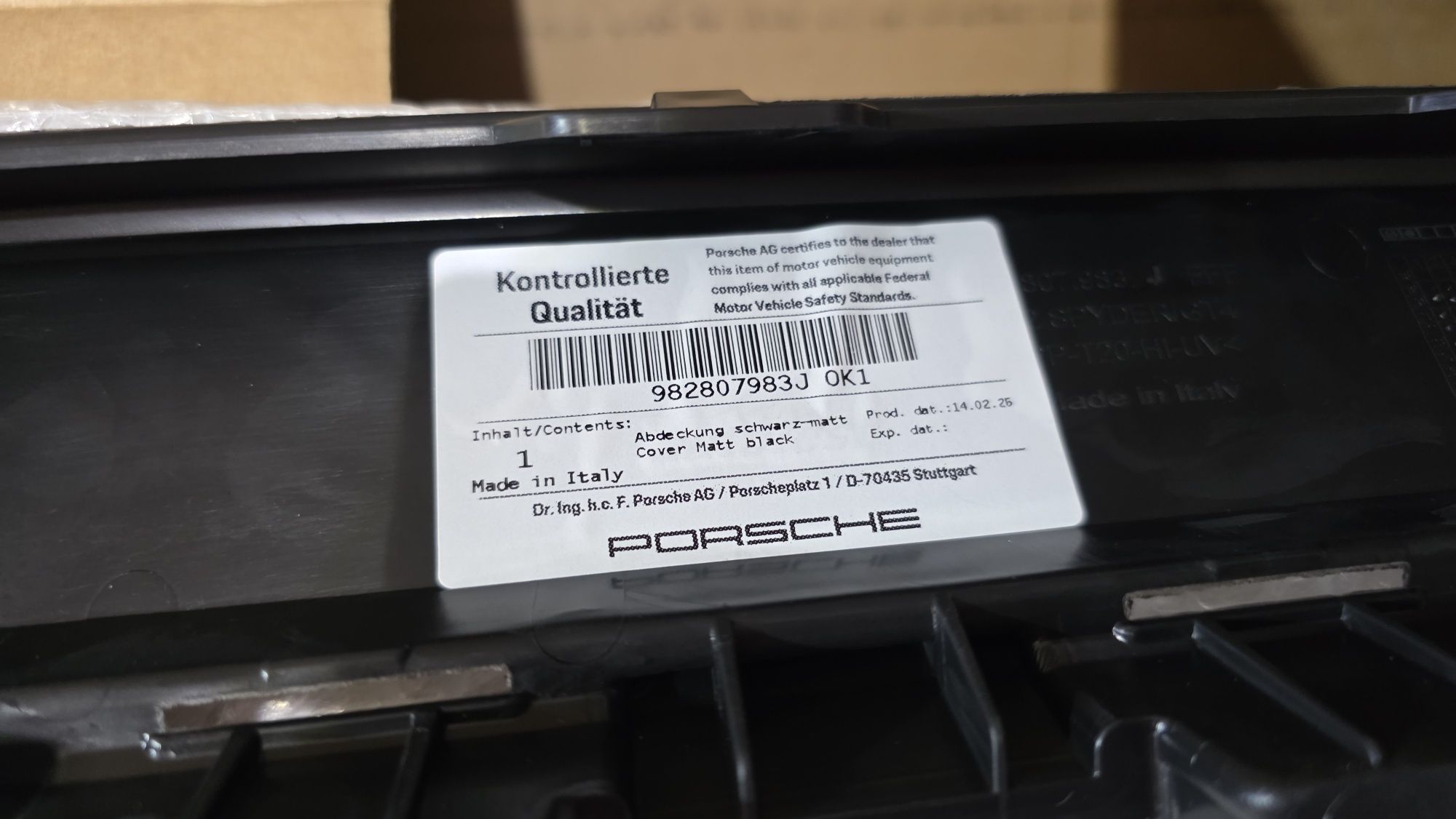 Spojler  zderzaka tył porsche 718 cayman boxter spider gt4 rs 982