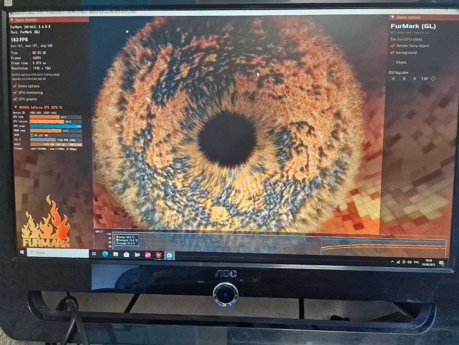 Відеокарта Manli RTX 3070 Ti Triple Fan 8GB GDDR6X (256bit)