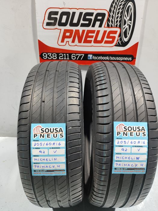 2 pneus semi novos 205-60R16 Michelin - Oferta dos poetes