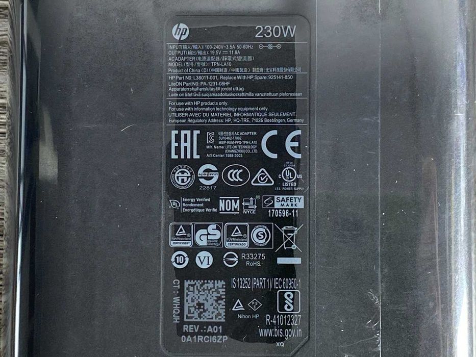 Блок живлення HP 230W 7.4х5.0mm 19.5V 11.8A Нр циліндр ОРИГІНАЛ