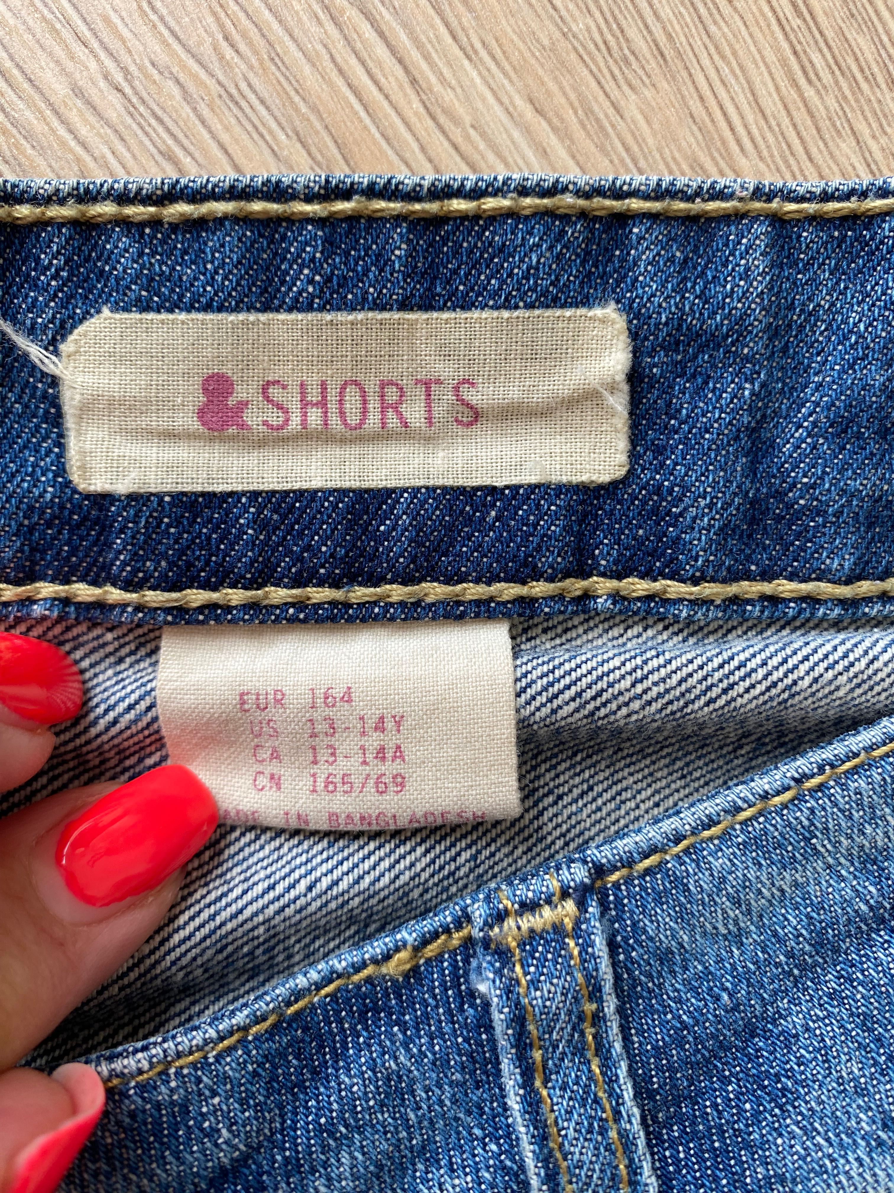 Szorty dżinsowe H&M rozmiar 164 dla dziewczyny stan idealny