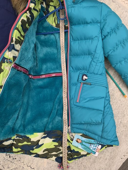 104-110-116-122-128–134,158 Зимова подовжена куртка пальто