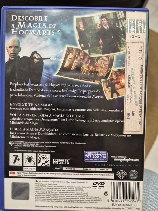 Harry Potter e a Ordem de Fénix - Jogo Playstation 2