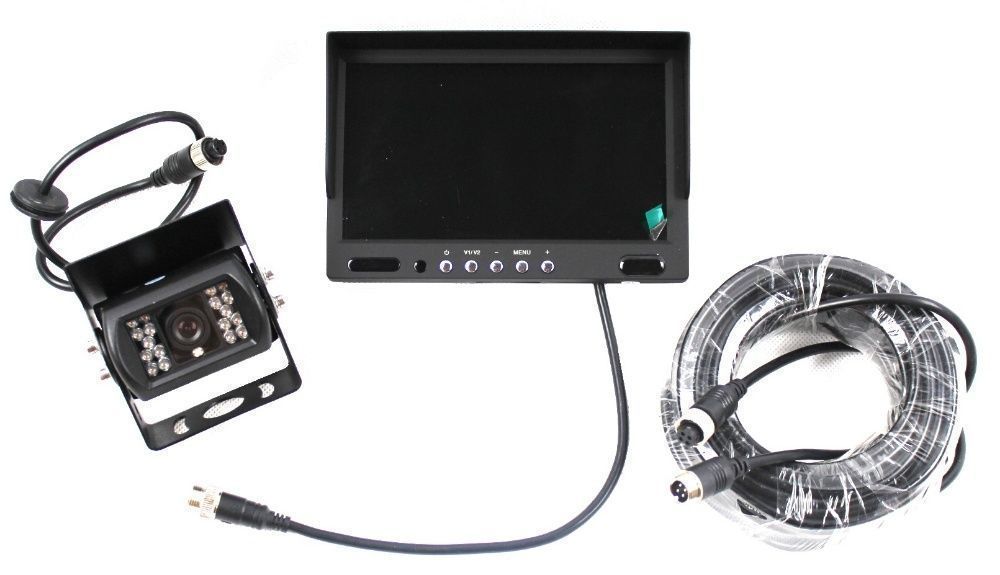 Monitor 7' cali + kamera cofania + kabel 4pin 15m ZESTAW