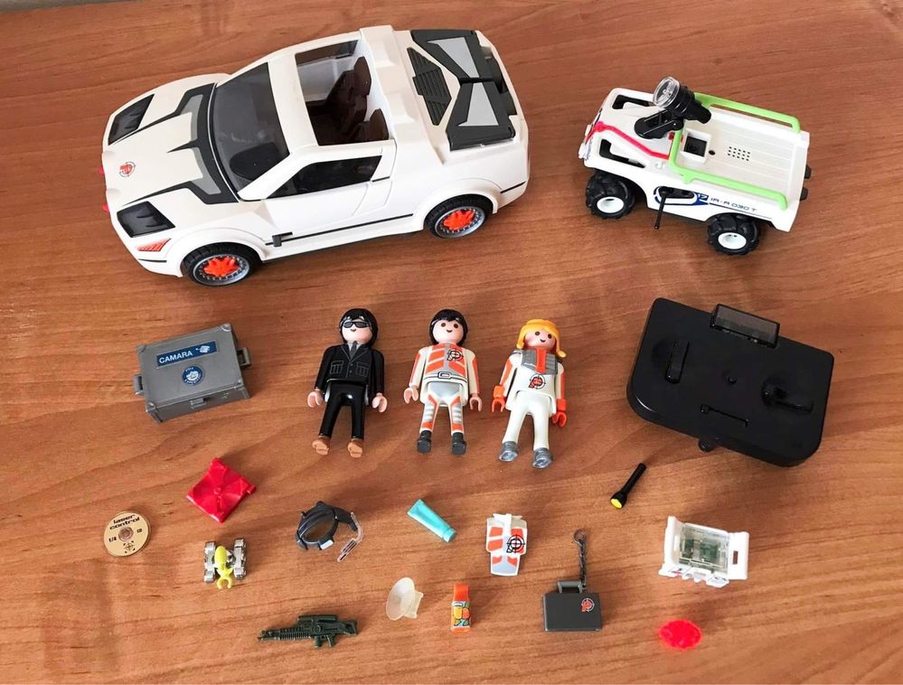 Playmobil Ilha bonecos spy ciencia caravana Coleção carro