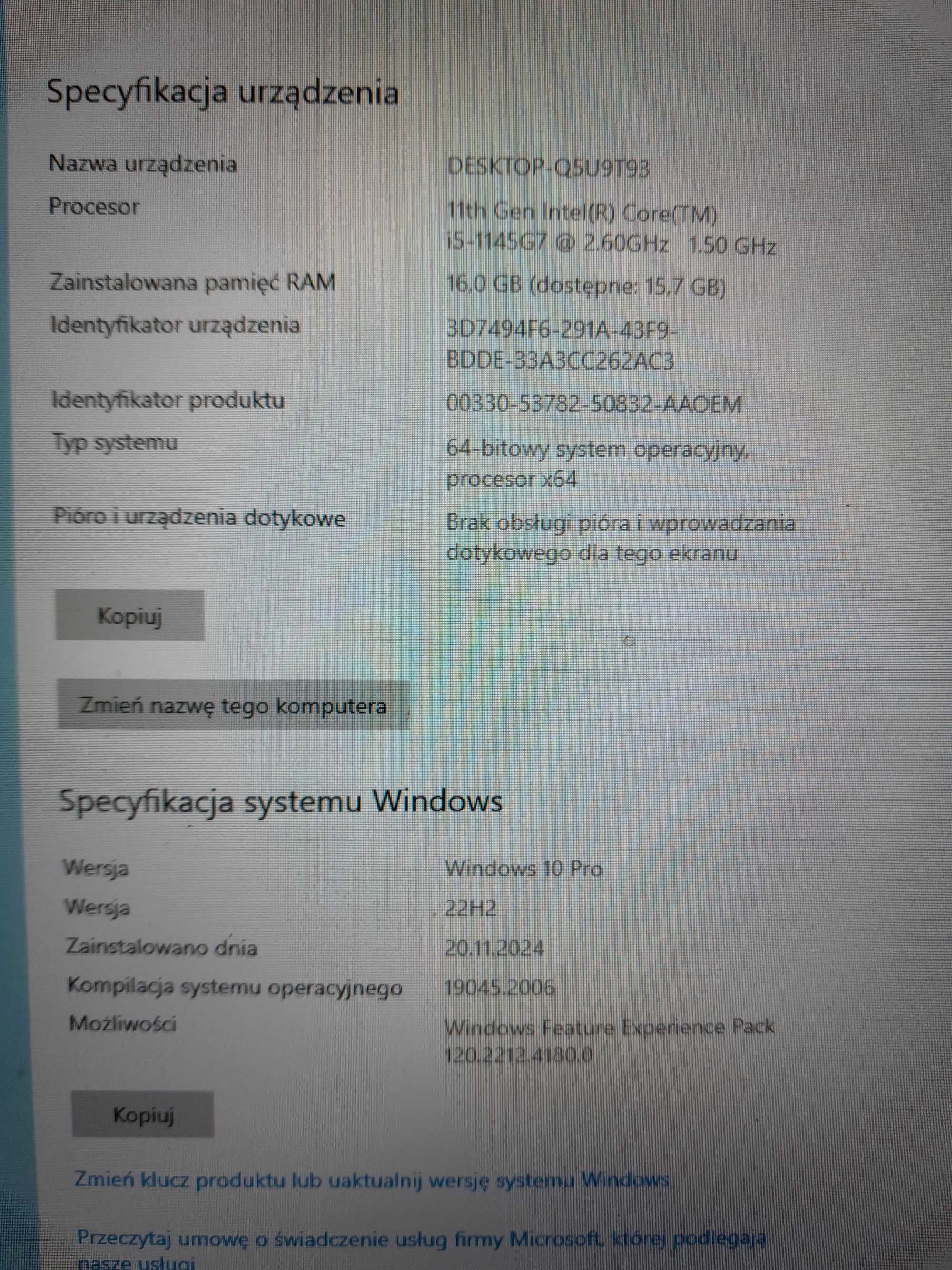 Notebook biznesowy Dell Latitude 5520 Laptop, zestaw, stacja dokująca