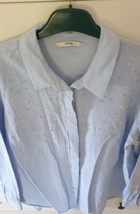 Koszula Damska George M/L z cekinami i perełkami