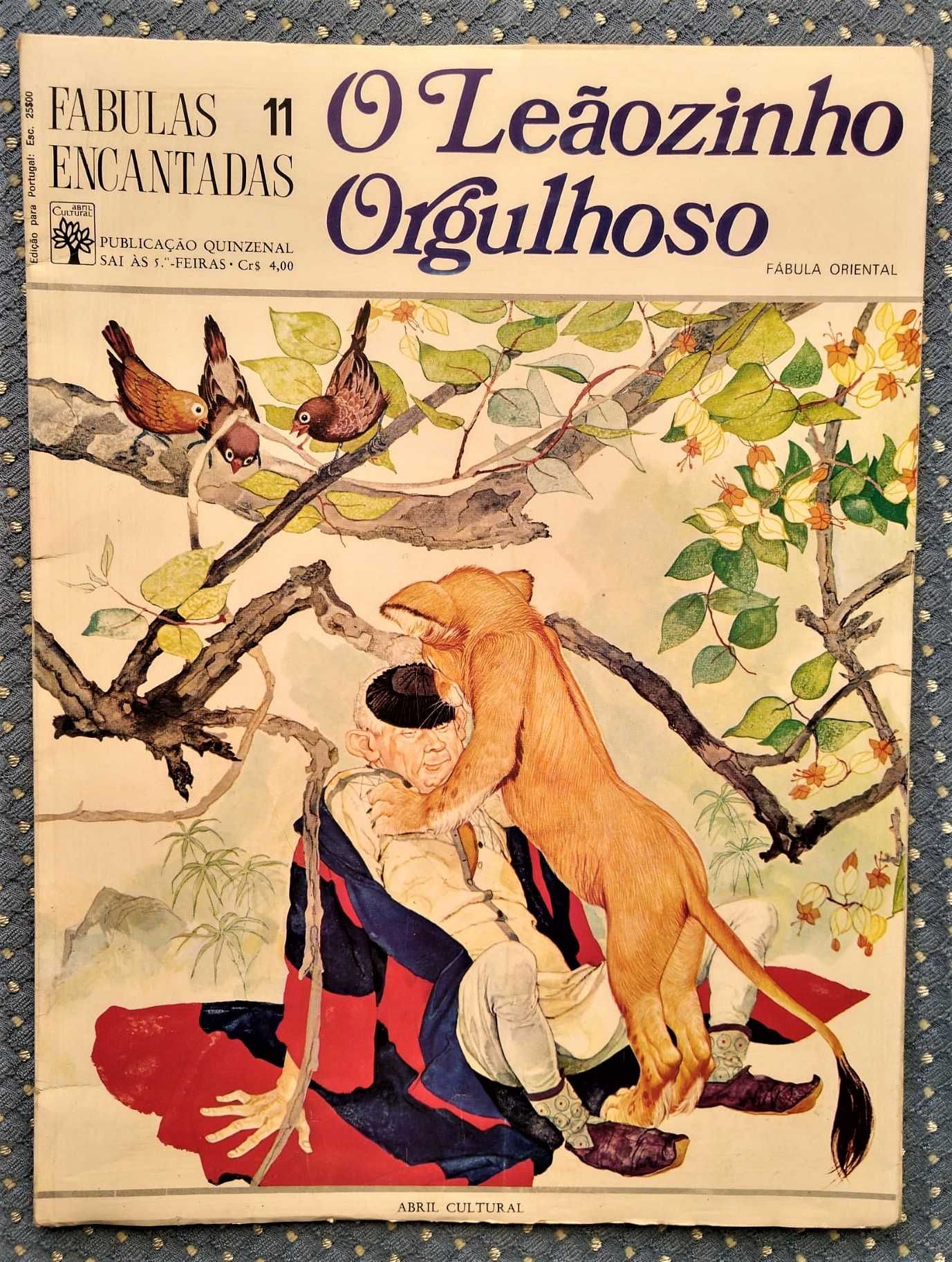 Livro 26x35cm "O Leãozinho Orgulhoso" Fábulas Encantadas Nº11 - 1970