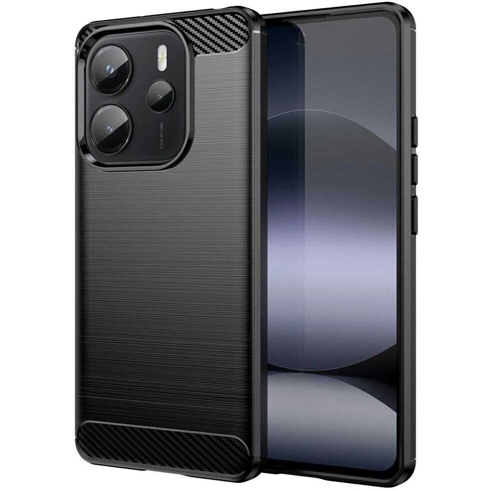 Противоударный чехол бампер для Xiaomi Redmi Note 14s карбон 3 цвета