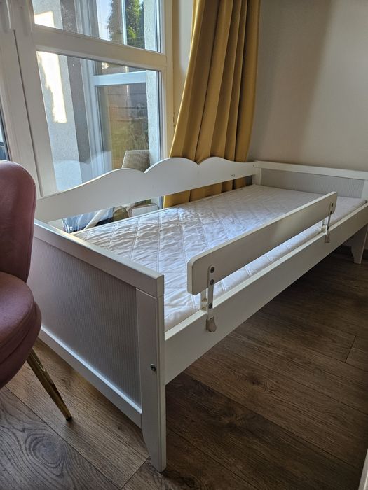 Łóżko dziecięce z barierką Ikea Hensvik 11333 biale
