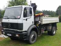 Mercedes Benz -1824 wywrotka  trzystronna, 4x4 + HDS Palfinger PK8000B