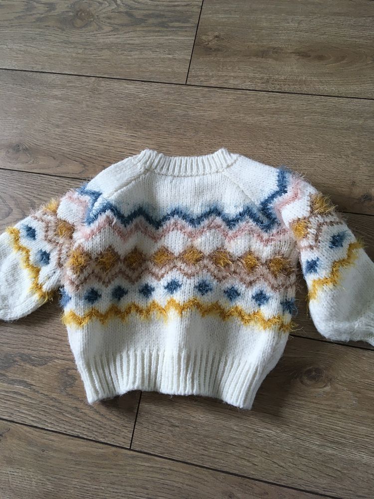 Reserved - Sweter z alpejskim wzorem 74 Kremowy