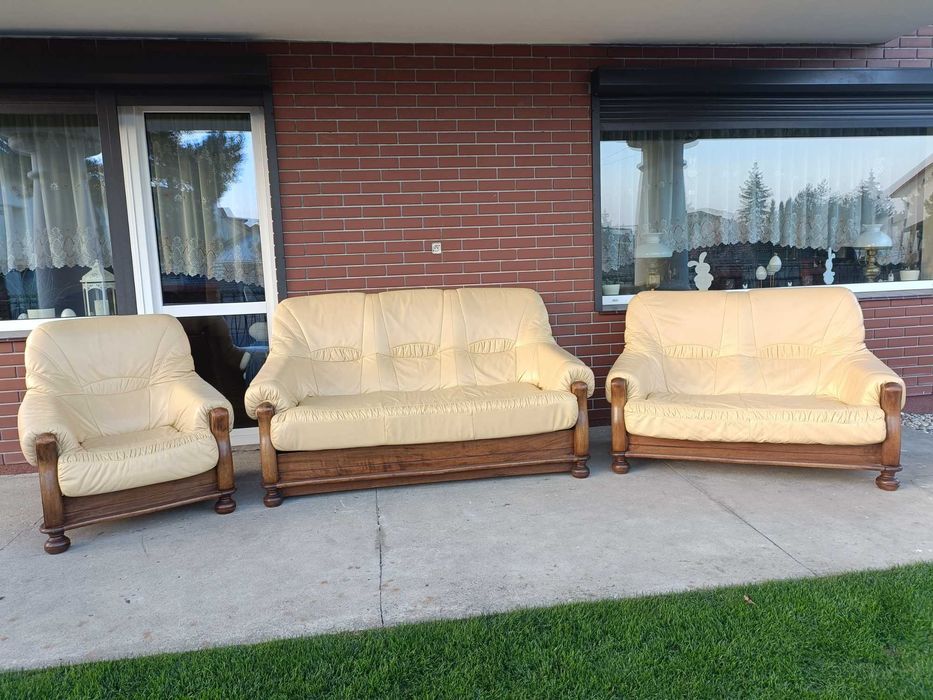 Sprzedam wypoczynek ze skóry -Skóra -skórzany –skórzana -skórzane