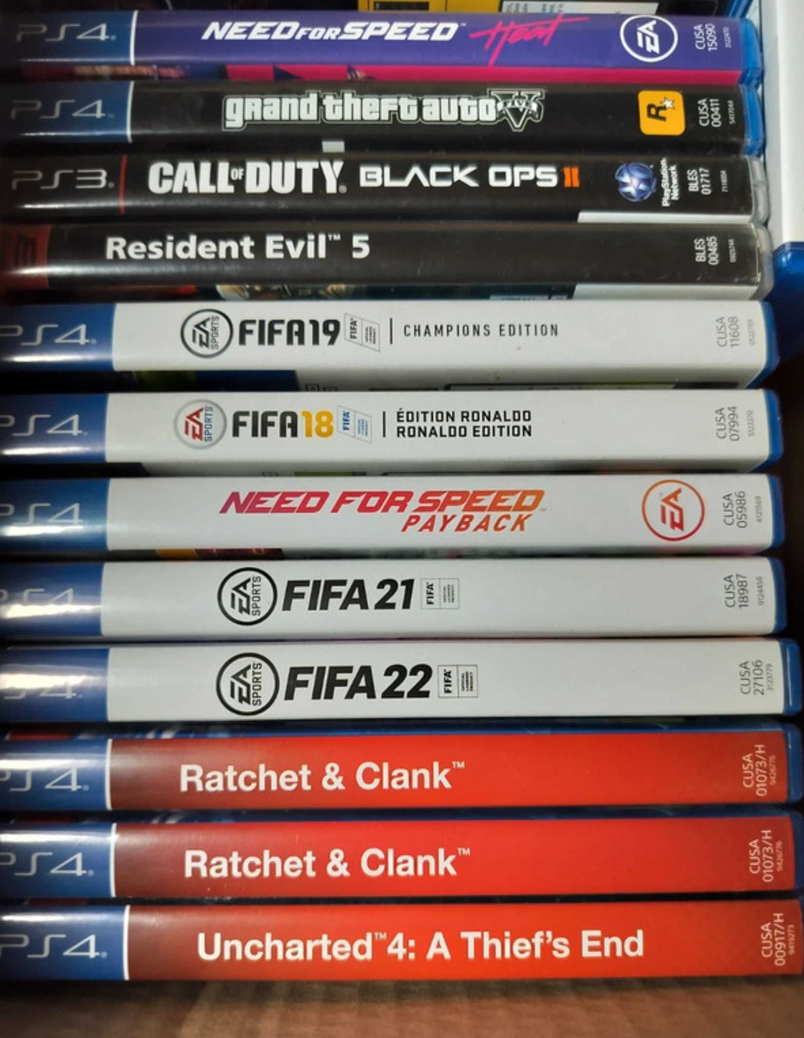 Jogos PS4 + PS3 – Lote 21 títulos com GTA, FIFA, NFS