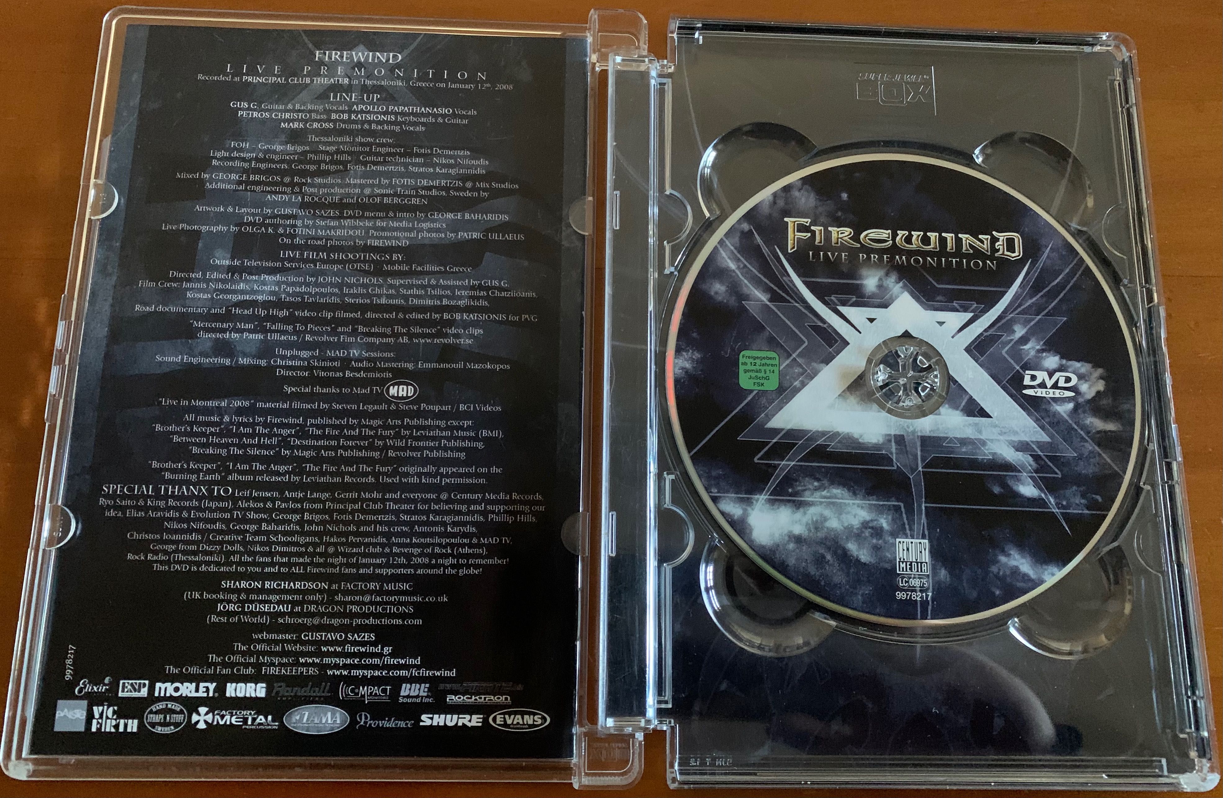 Firewind Live Premonition DVD