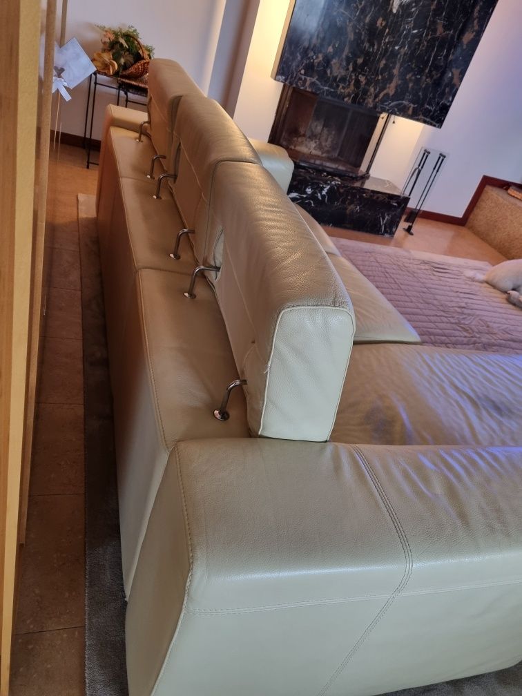 Sofá Chaise Longue Pele Selvagem